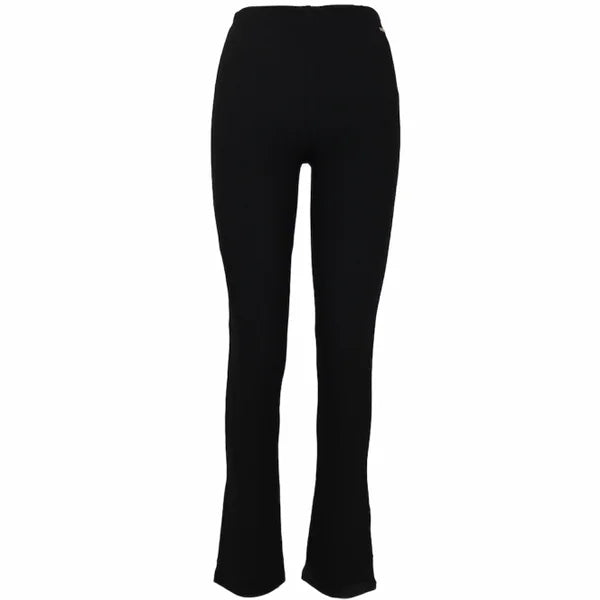 Flared Rib Split – Zwart