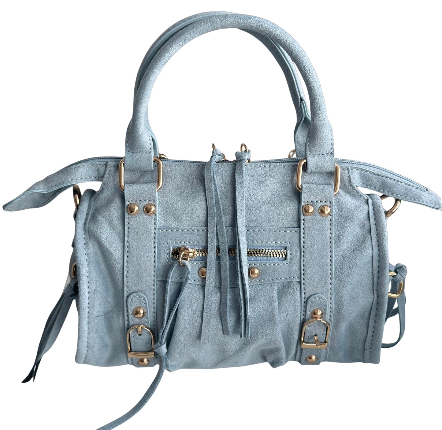 Urban Tas Suede Goud - Pastel Blauw