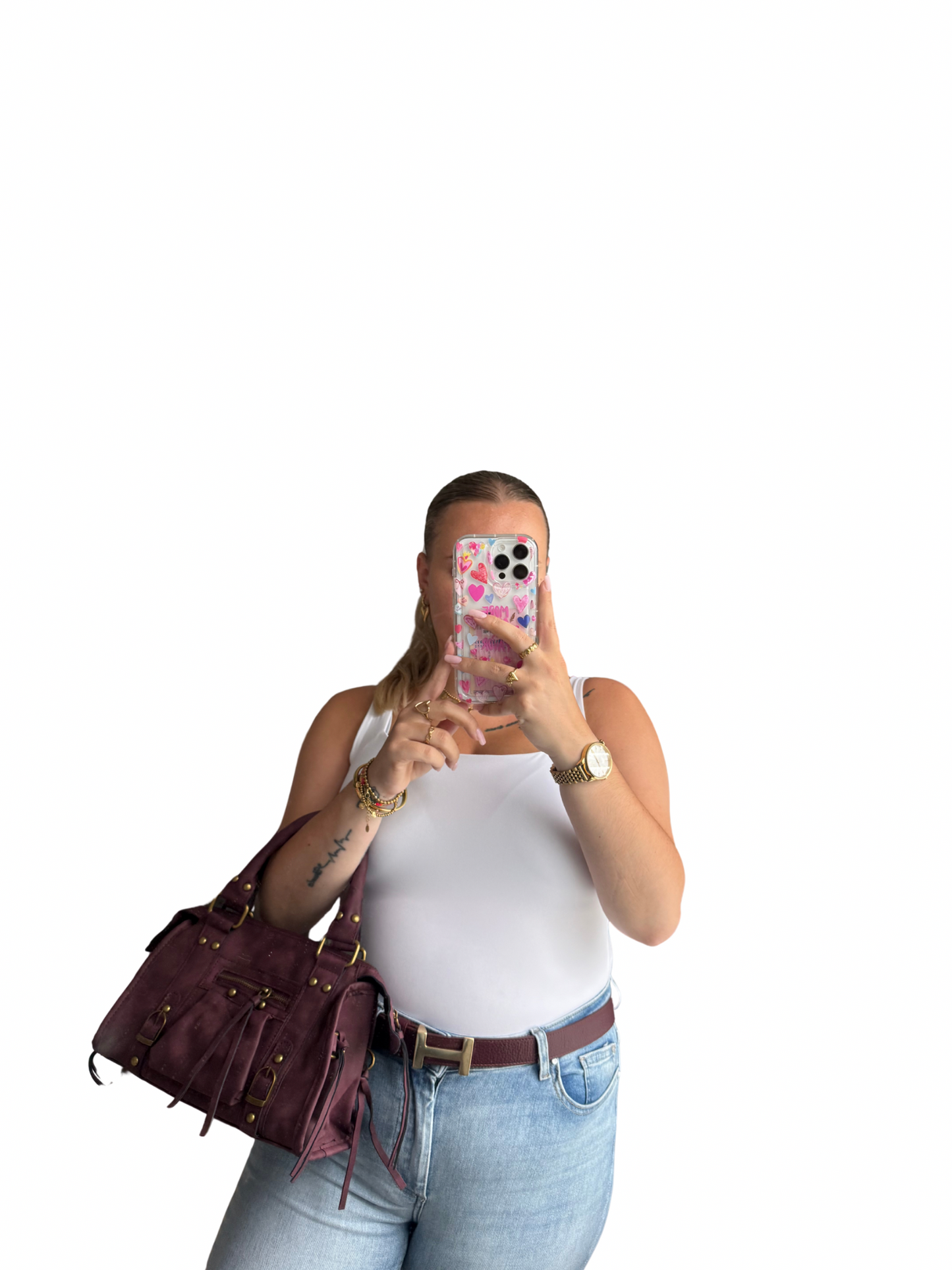Hélene Riem 100% Leer - Burgundy