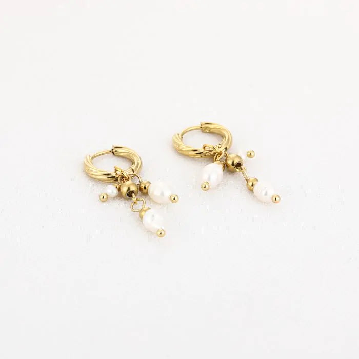 Oorbel Pearl Party - Goud/Zilver