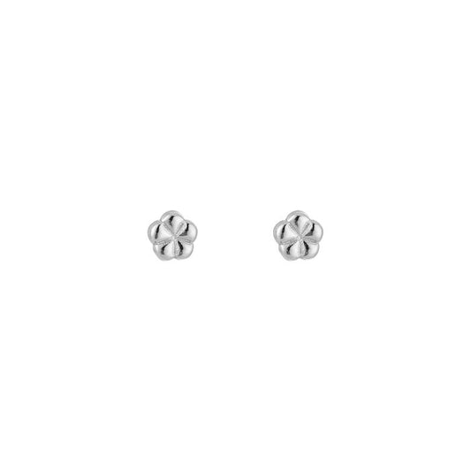 Oorknop Flower Basic - Zilver