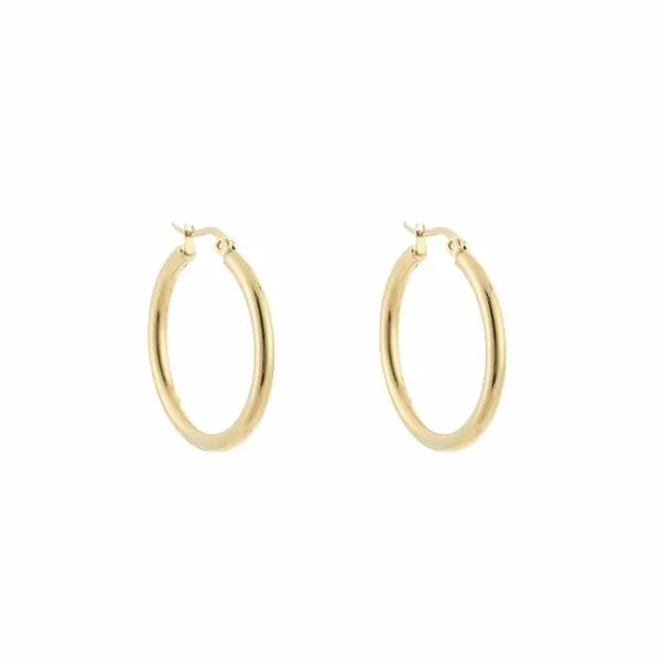 Oorbel Basic Hoops M - Goud
