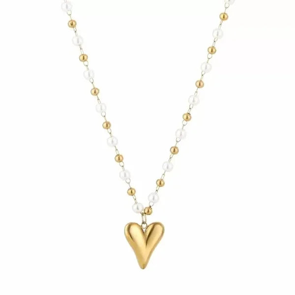 Ketting Love Ball Pearl - Goud