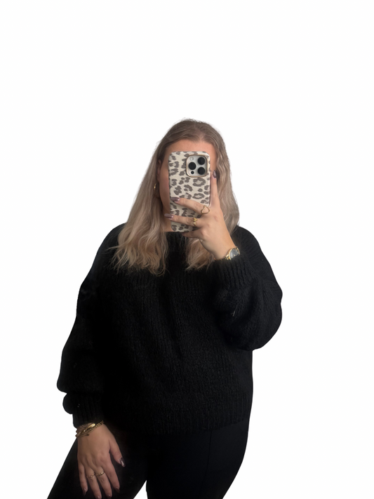 Priscilla Knit Trui - One Size - Zwart