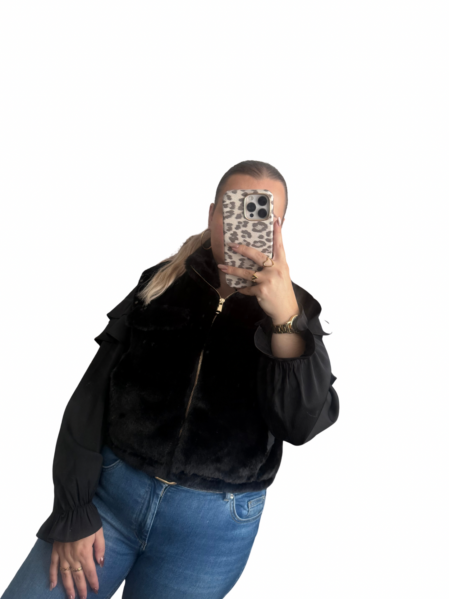 Lorena Gilet - One Size - Zwart