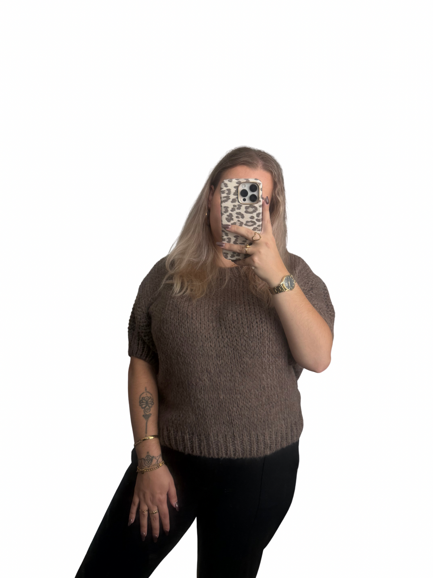 Indira Knit Trui - One Size - Khaki