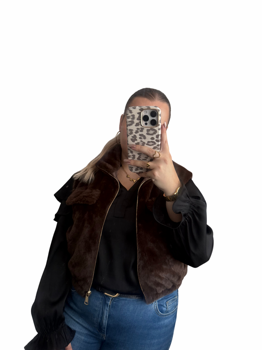 Lorena Gilet - One Size - Choco