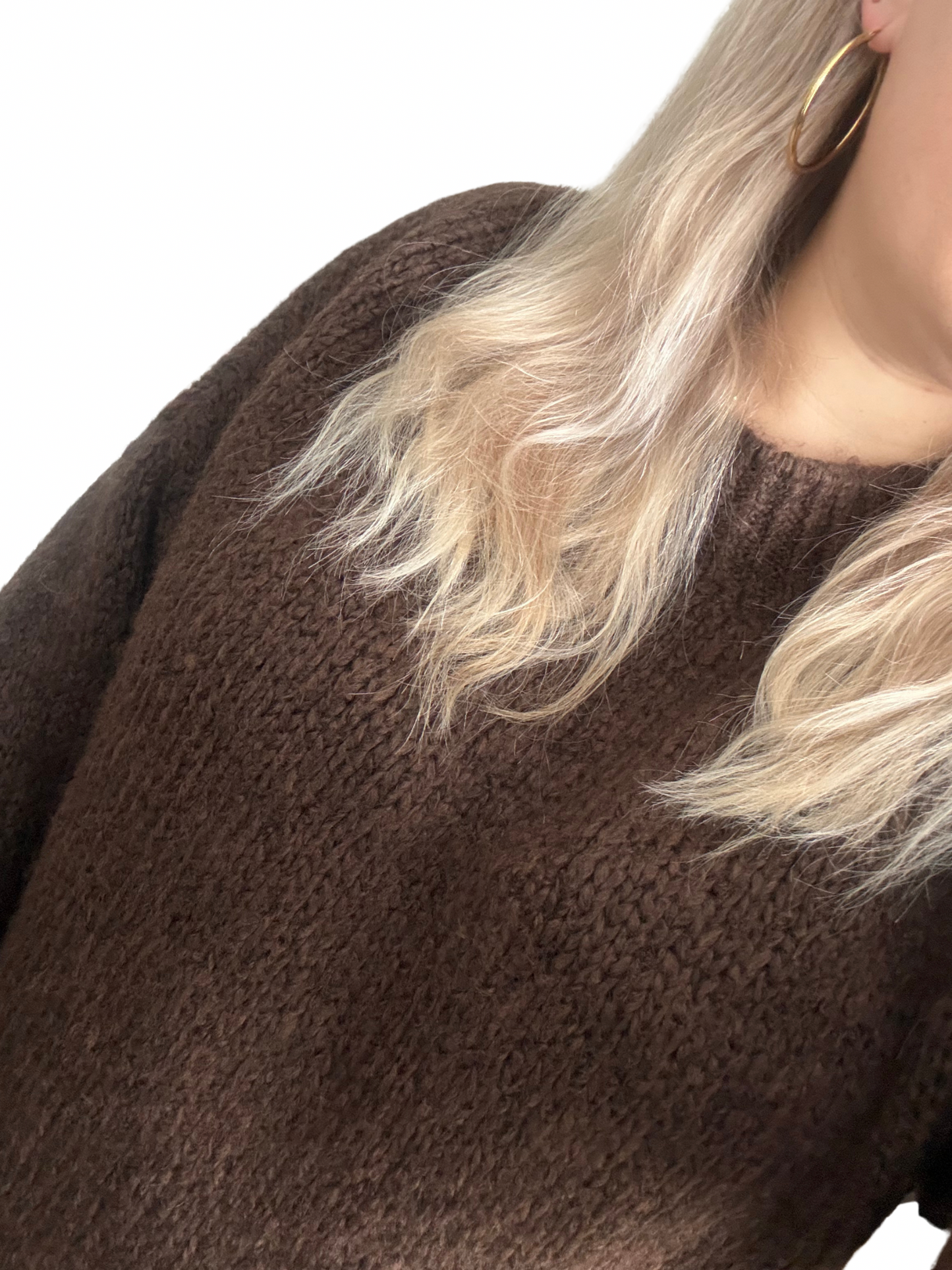 Priscilla Knit Trui - One Size - Choco