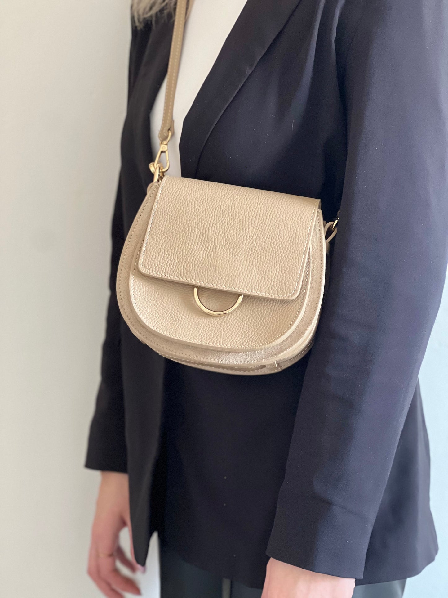 Aveline Tas 100% Leer - Taupe