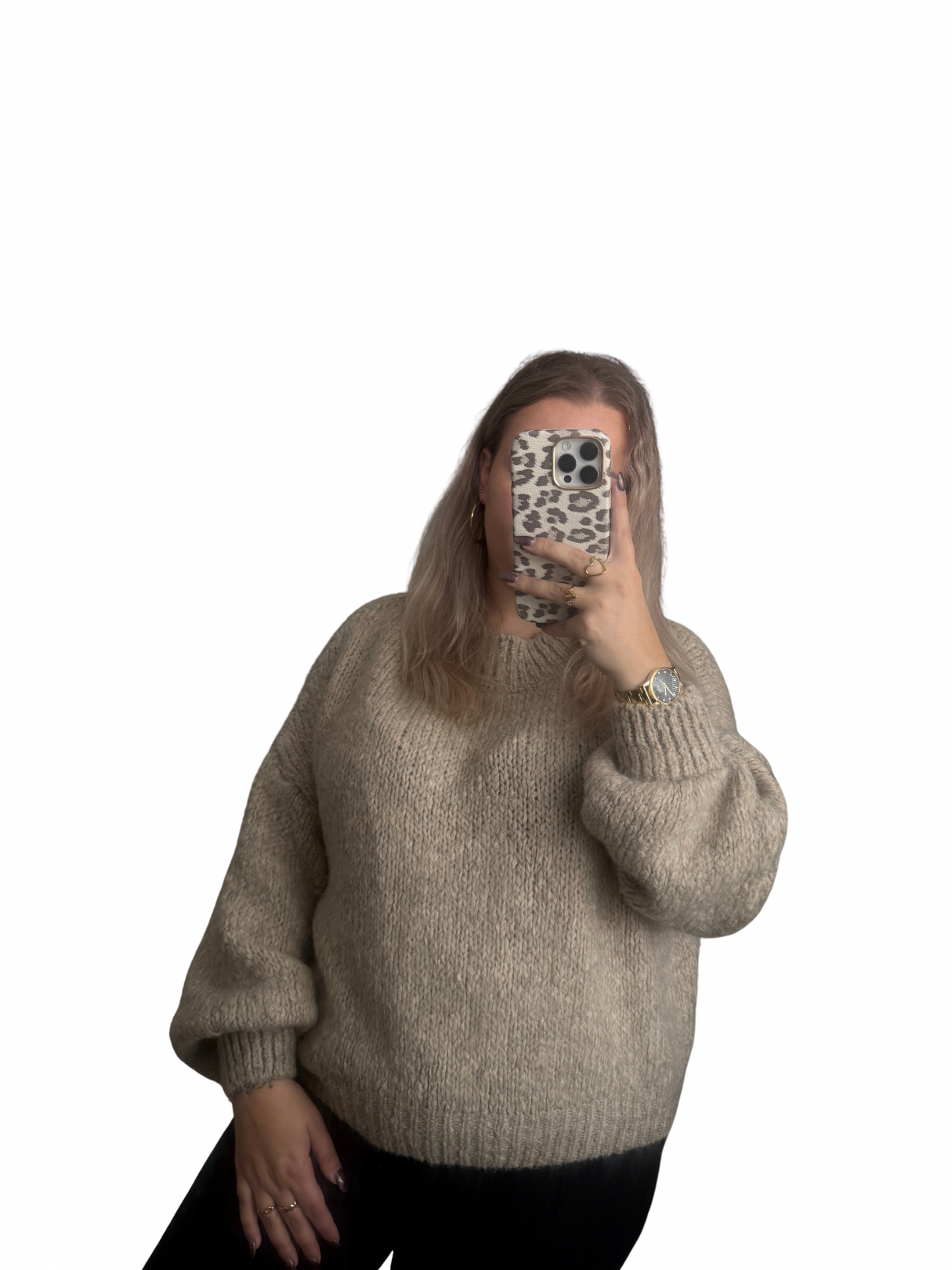 Priscilla Knit Trui - One Size - Beige