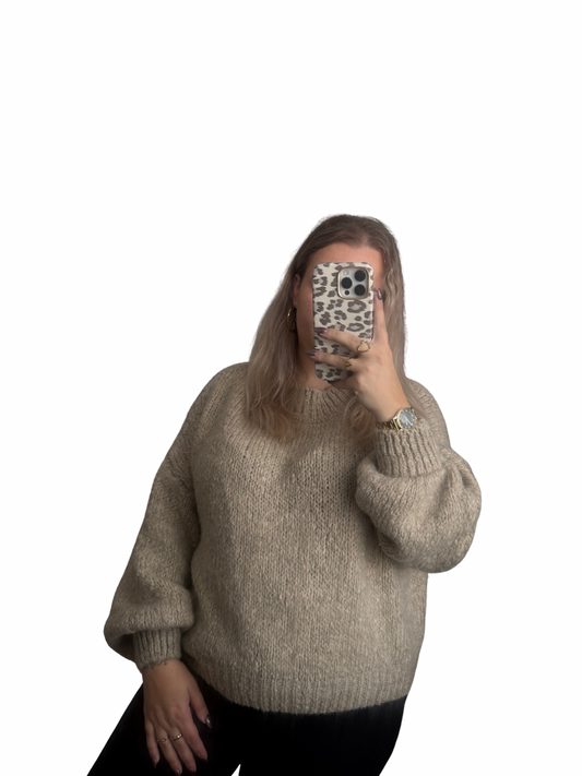 Priscilla Knit Trui - One Size - Beige