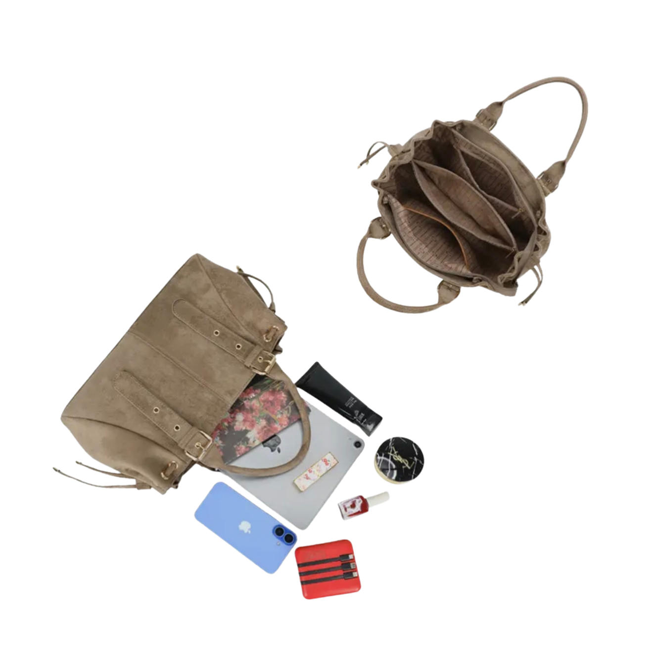 Vera Tas - Suede Taupe