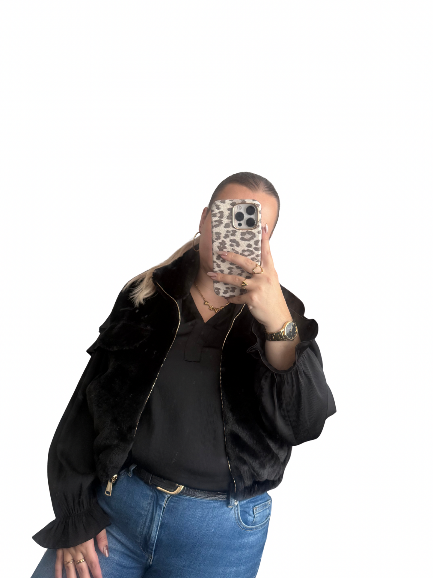 Lorena Gilet - One Size - Zwart