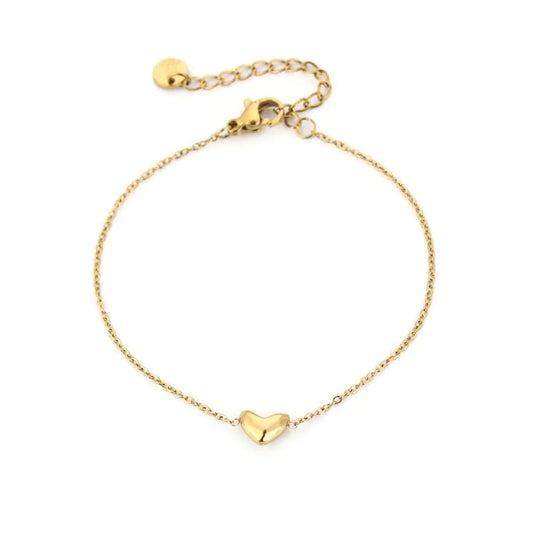 Armband Basic Heart - Goud