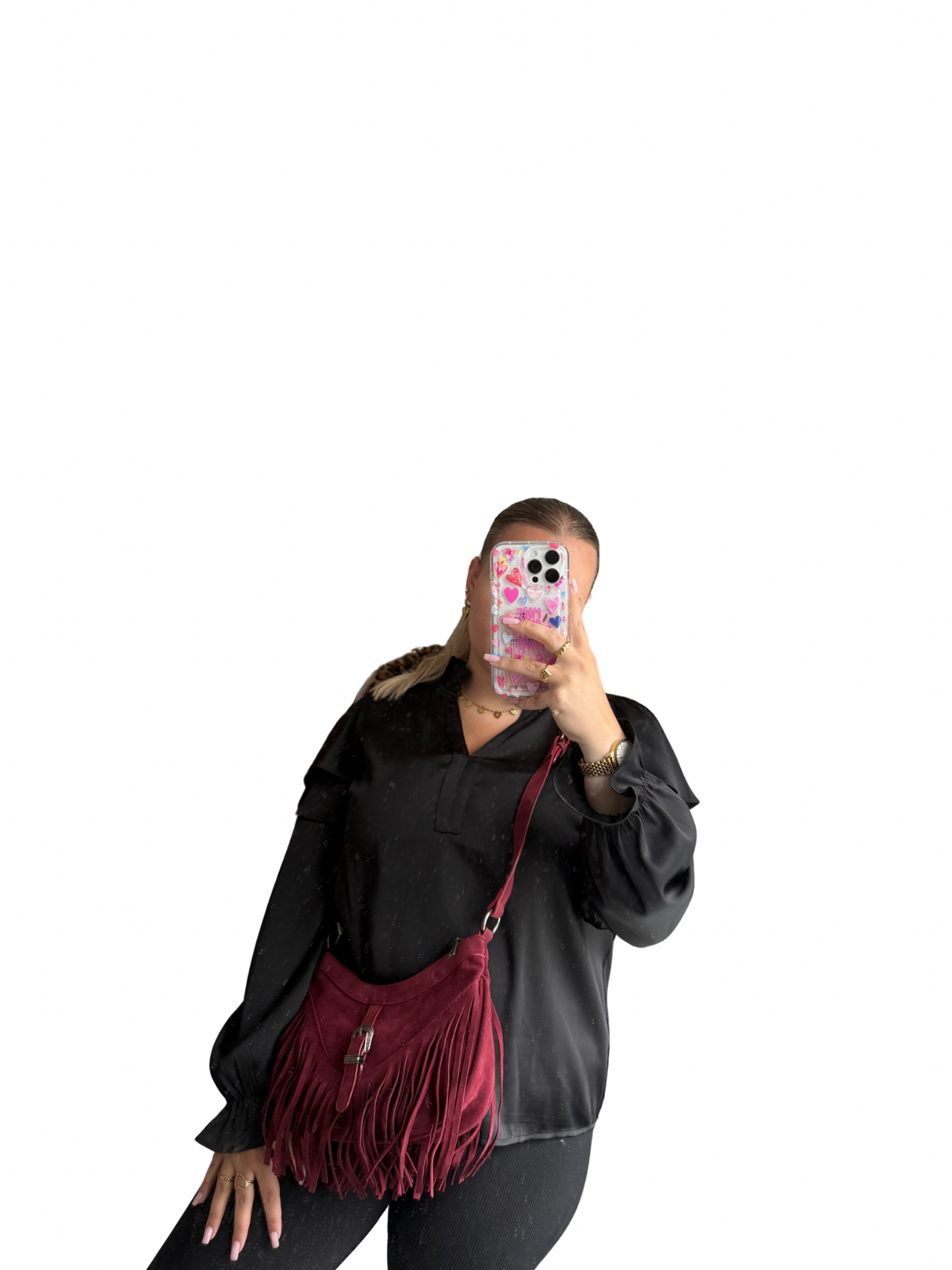 Kiara Tas - Suede Burgundy