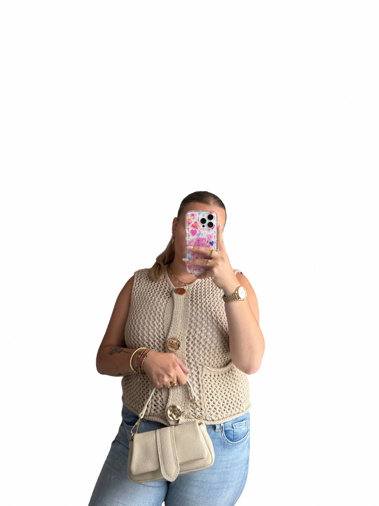 Noor Tas 100% Leer - Beige