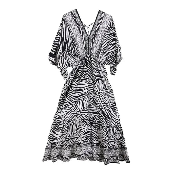Zomer Jurk - One Size - Zwart