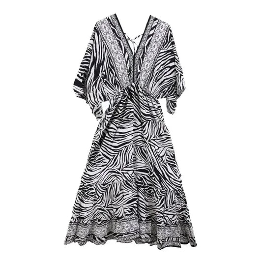 Zomer Jurk - One Size - Zwart