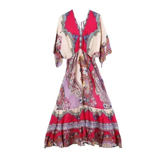 Zomer Jurk - One Size - Fuchsia