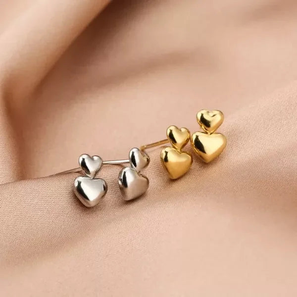 Oorknop Halo Hearts - Zilver