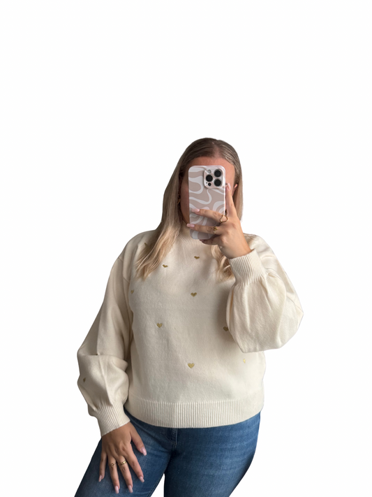 Hartjes Trui - Beige