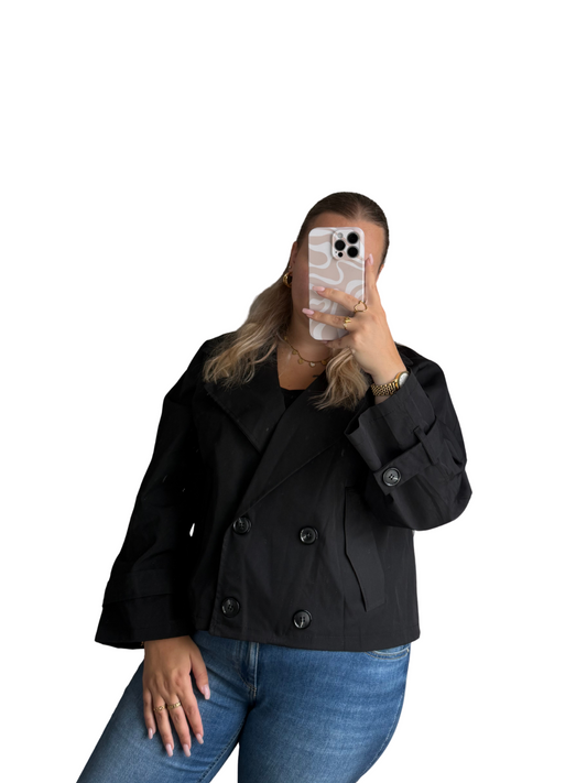 Olivia Trenchcoat - One Size - Zwart