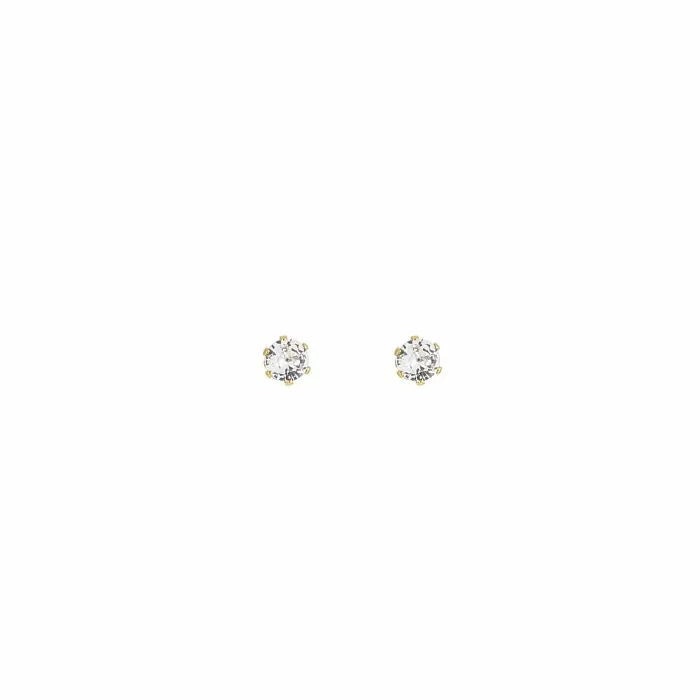 Oorknop Round Diamond - Goud