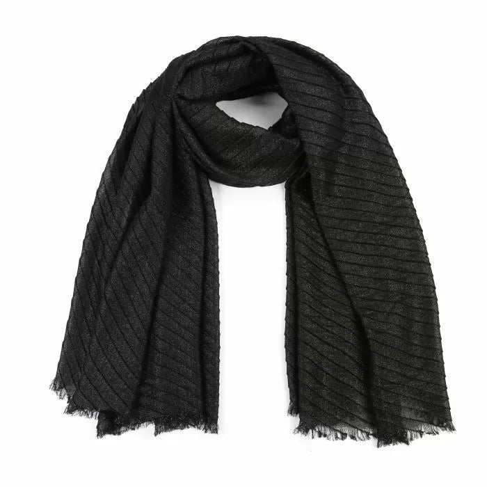 Sjaal Ruffle Glitter - Zwart