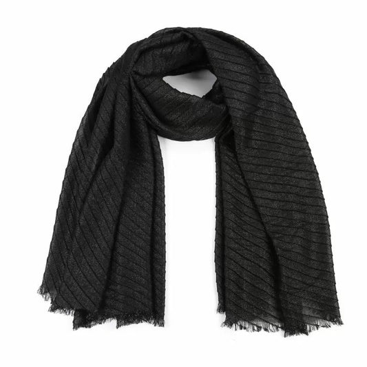 Sjaal Ruffle Glitter - Zwart
