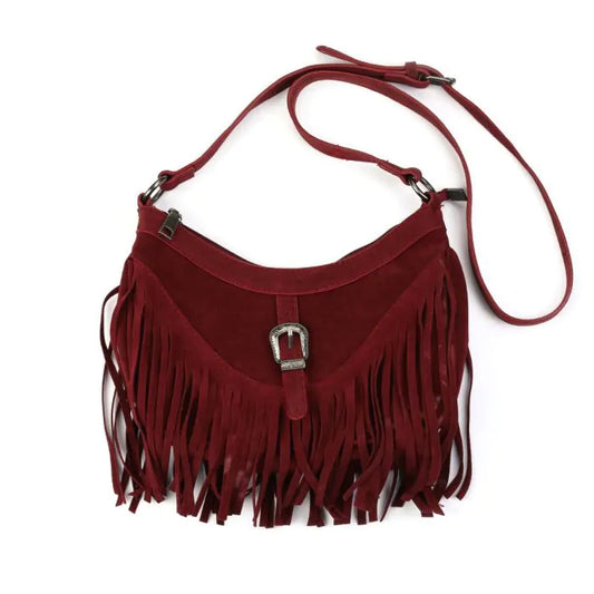 Kiara Tas - Suede Burgundy