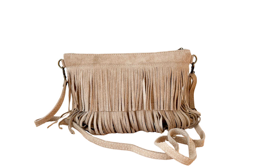 Liana Tas 100% Leer - Suede Taupe