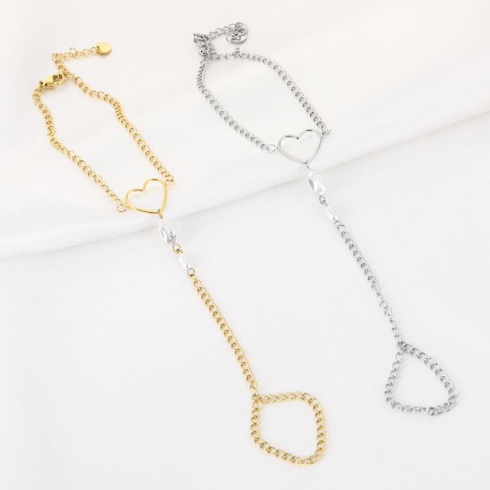 Handketting Heart - Goud