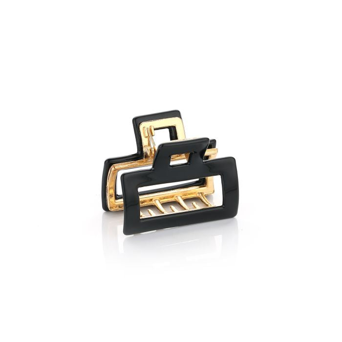 Haarklem Mini Gold - Zwart