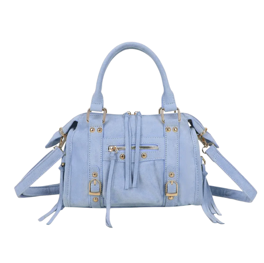 Urban Tas Suede Goud - Pastel Blauw