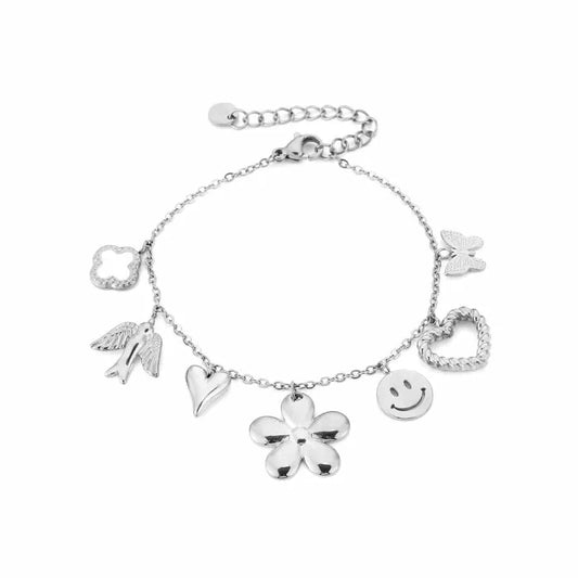 Armband Happy Flower - Zilver