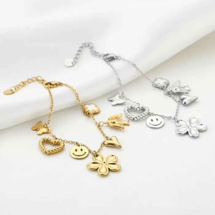 Armband Happy Flower - Goud