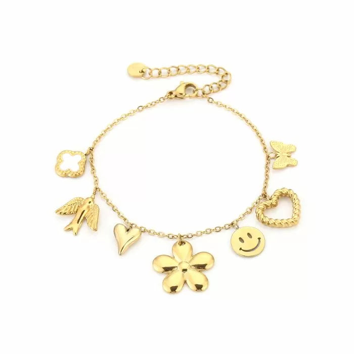 Armband Happy Flower - Goud
