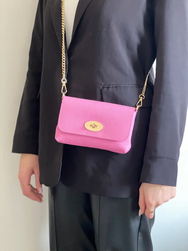 Pixie Tas 100% Leer - Roze
