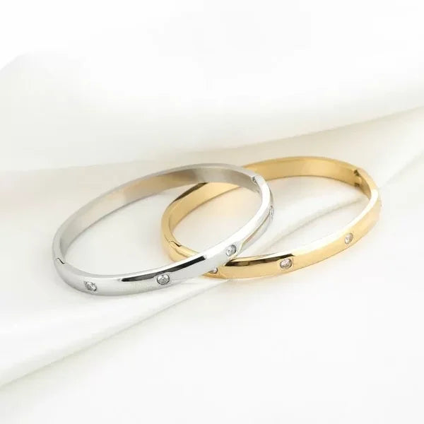 Bangle Armband Diamond - Zilver