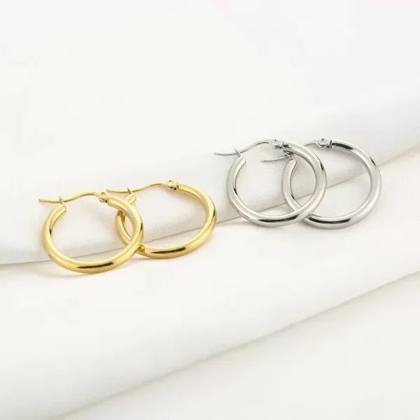 Oorbel Basic Hoops S - Goud