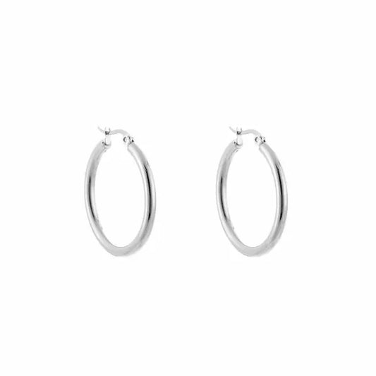 Oorbel Basic Hoops M - Zilver