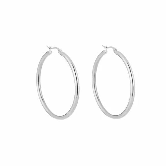 Oorbel Basic Hoops L - Zilver