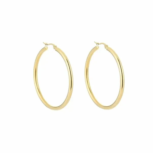 Oorbel Basic Hoops L - Goud