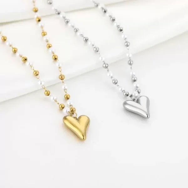 Ketting Love Ball Pearl - Goud