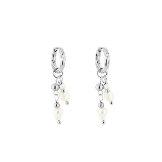 Oorbel Pearl Party - Goud/Zilver