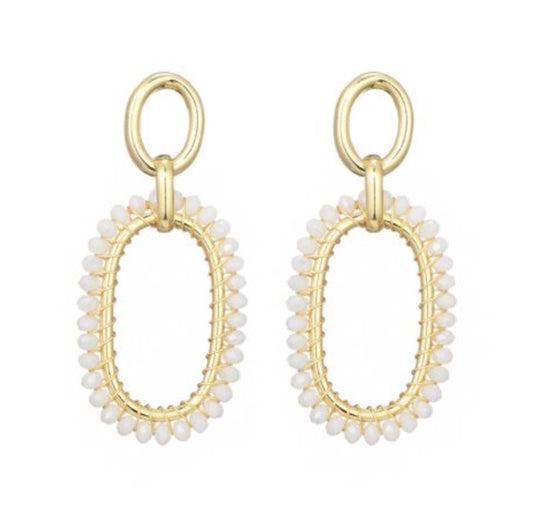 Oorbel - Pearl Oval